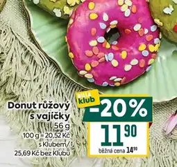Billa Donut růžový s vajíčky nabídka