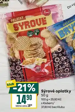 Billa Sýrové oplatky nabídka