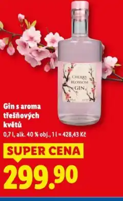 Lidl Gin s aroma třešňových květů nabídka
