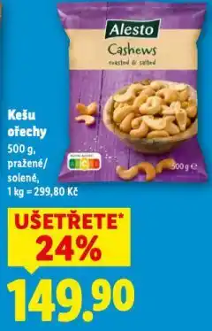 Lidl Kešu lořechy nabídka