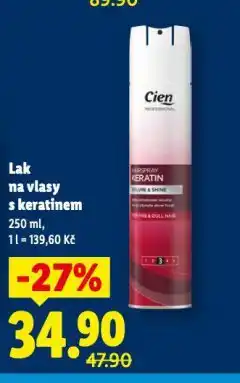 Lidl Cien lak na vlasy nabídka