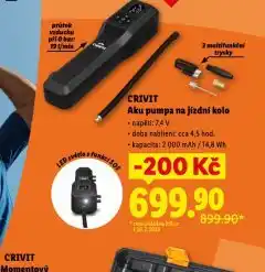 Lidl Aku pumpa na jízdní kolo nabídka