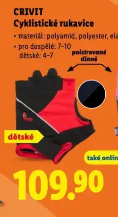 Lidl Dětské cyklistické rukavice nabídka