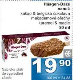 Jip Häagen-Dazs nanuk kakao & belgická čokoláda makadamové ořechy karamel & madle nabídka