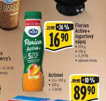 Jip Florian active+ jogurtový nápoj nabídka