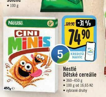 Jip Nestlé dětské cereálie nabídka