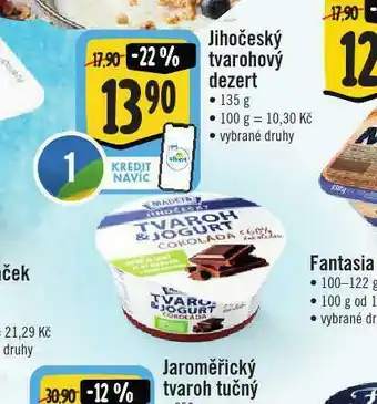 Jip Jihočeský tvarohový dezert nabídka