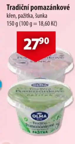 CBA Tradiční pomazánkové nabídka