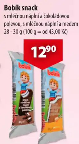 CBA Bobík snack nabídka