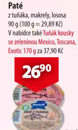 CBA Paté z tuňáka, makrely, lososa nabídka