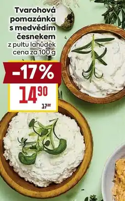 Billa Tvarohová pomazánka s medvědím česnekem nabídka