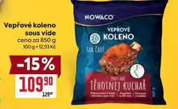Billa Nowaco Vepřové koleno sous vide nabídka