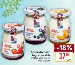 Billa Srdce domova Jogurt ve skle nabídka