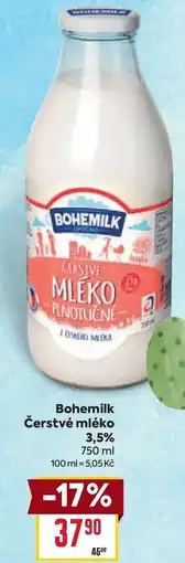 Billa Bohemilk Čerstvé mléko 3,5% nabídka
