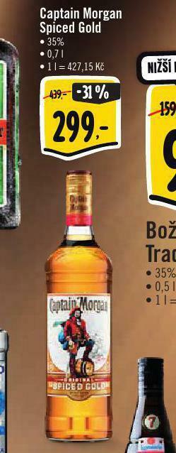 Albert Captain morgan spiced gold nabídka
