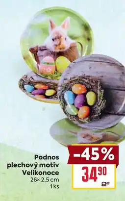 Billa Podnos plechový motiv Velikonoce nabídka