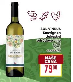 Billa SOL VINEUS Sauvignon Jakostní odrůdové víno nabídka