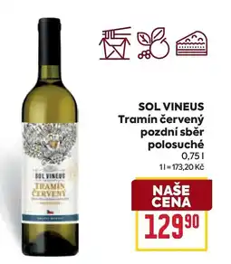 Billa SOL VINEUS Tramín červený pozdní sběr polosuché nabídka