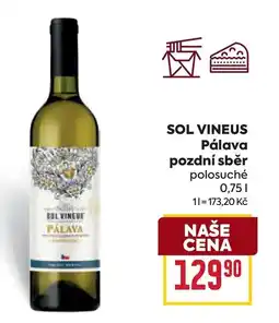 Billa SOL VINEUS Pálava pozdní sběr polosuché nabídka