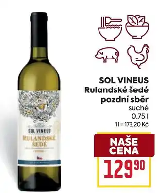 Billa SOL VINEUS Rulandské šedé pozdní sběr nabídka