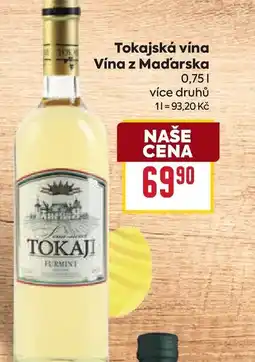 Billa Tokajská vína Vína z Maďarska nabídka