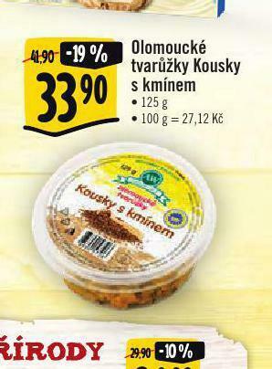 Albert Olomoucké tvarůžky kousky s kmínem nabídka