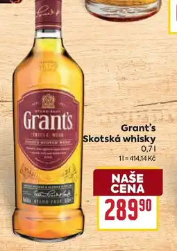 Billa Grant's Skotská whisky nabídka