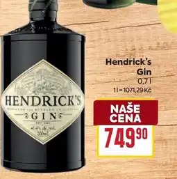 Billa Hendrick's Gin nabídka