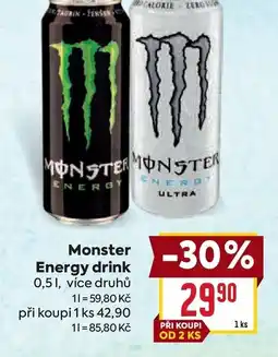 Billa Monster Energy drink nabídka