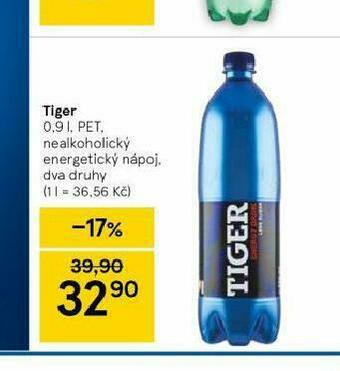 Tesco Tiger energetický nápoj nabídka