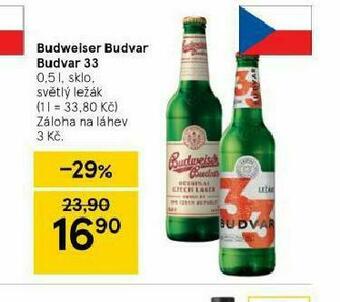 Tesco Pivo budweiser budvar original nabídka