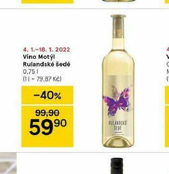 Tesco Víno motýl rulandské šedé nabídka