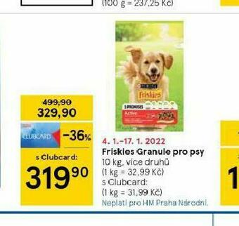 Tesco Friskies granule pro psy nabídka