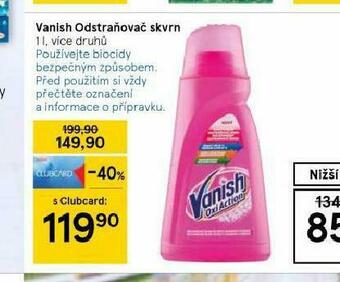 Tesco Vanish odstraňovač skvrn nabídka