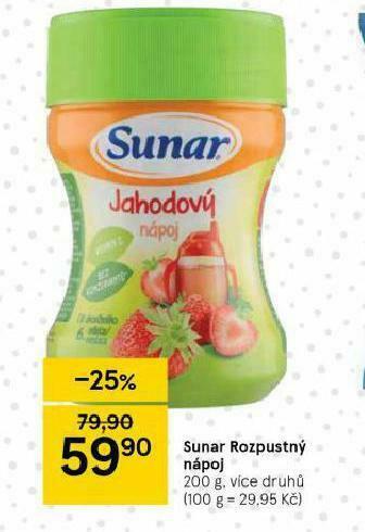 Tesco Sunar rozpustný nápoj nabídka