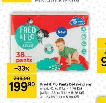 Tesco Fred &amp; flo dětské pleny nabídka