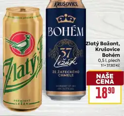 Billa Zlatý Bažant, Krušovice Bohém nabídka