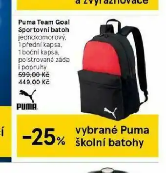 Puma tea goal sportovní batoh