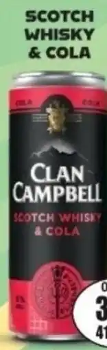 Adam Clan Campbell Scotch whisky & cola nabídka