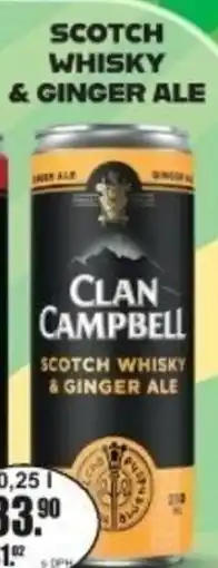 Adam Clan Campbell Scotch whisky & ginger ale nabídka