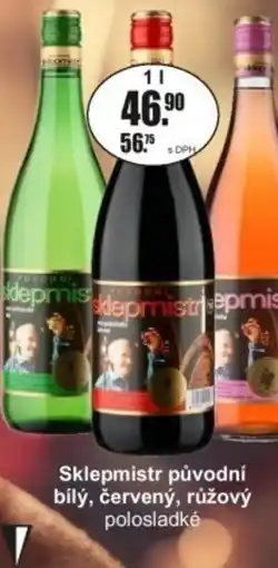 Adam Sklepmistr původní bílý, červený, růžový polosladké nabídka