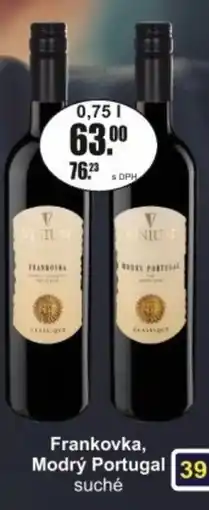 Adam Frankovka, Modrý Portugal suché nabídka