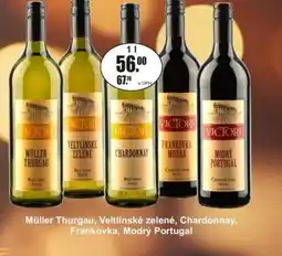 Adam Müller Thurgau, Veltlínské zelené, Chardonnay, Frankovka, Modrý Portugal nabídka