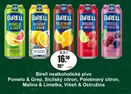 Adam Birell nealkoholické pivo Pomelo & Grep, Sicilský citron, Polotmavý citron, Malina & Limetka, Višeň & Ostružina nabídka