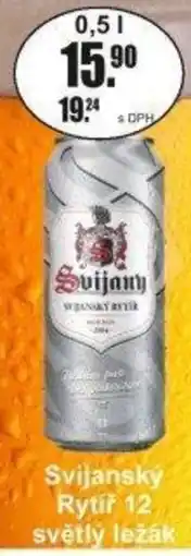 Adam Svijanský Rytíř 12 světlý ležák nabídka