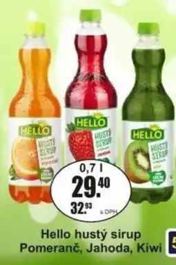 Adam Hello hustý sirup Pomeranč, Jahoda, Kiwi nabídka