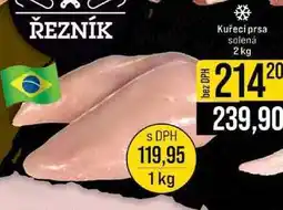 Jip Kuřecí prsa solená 2 kg 1kg nabídka