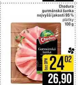 Jip Chodura gurmánská šunka nejvyšší jakosti 95% plátky nabídka