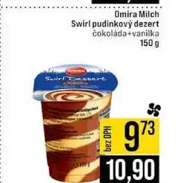 Jip Omira Milch Swirl pudinkový dezert čokoláda+vanilka 150 g nabídka