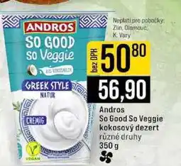 Jip Andros So Good So Veggie kokosový dezert různé druhy nabídka